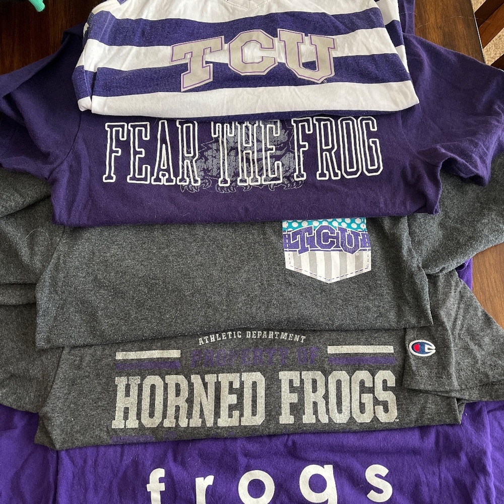 Assorted TCU T-Shirts + Tank top